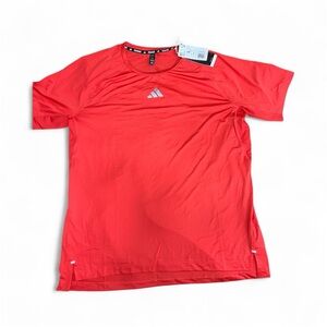 Adidas Men's Bright Red Short Sleeve Training Tee size L NWT